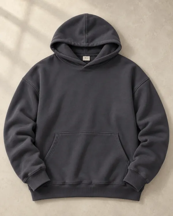 Kapüşonlu Basic Sweatshirt - Antrasit